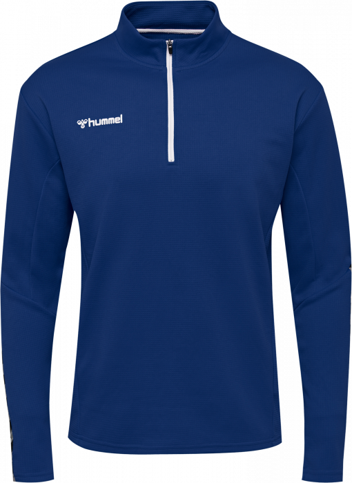 Hummel - Authentic Sweatshirt Med Halv Lynlås - True Blue