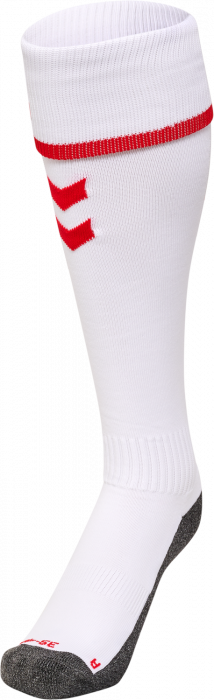 Hummel - Core Football Socks - Branco & true red